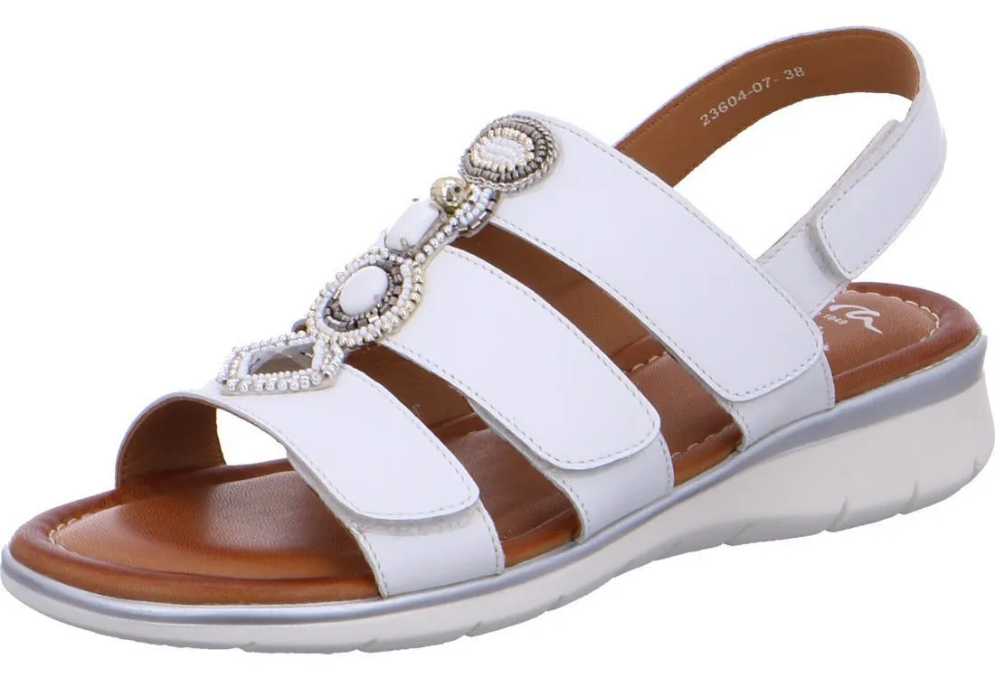 '12-23604-07' women's sandal - white