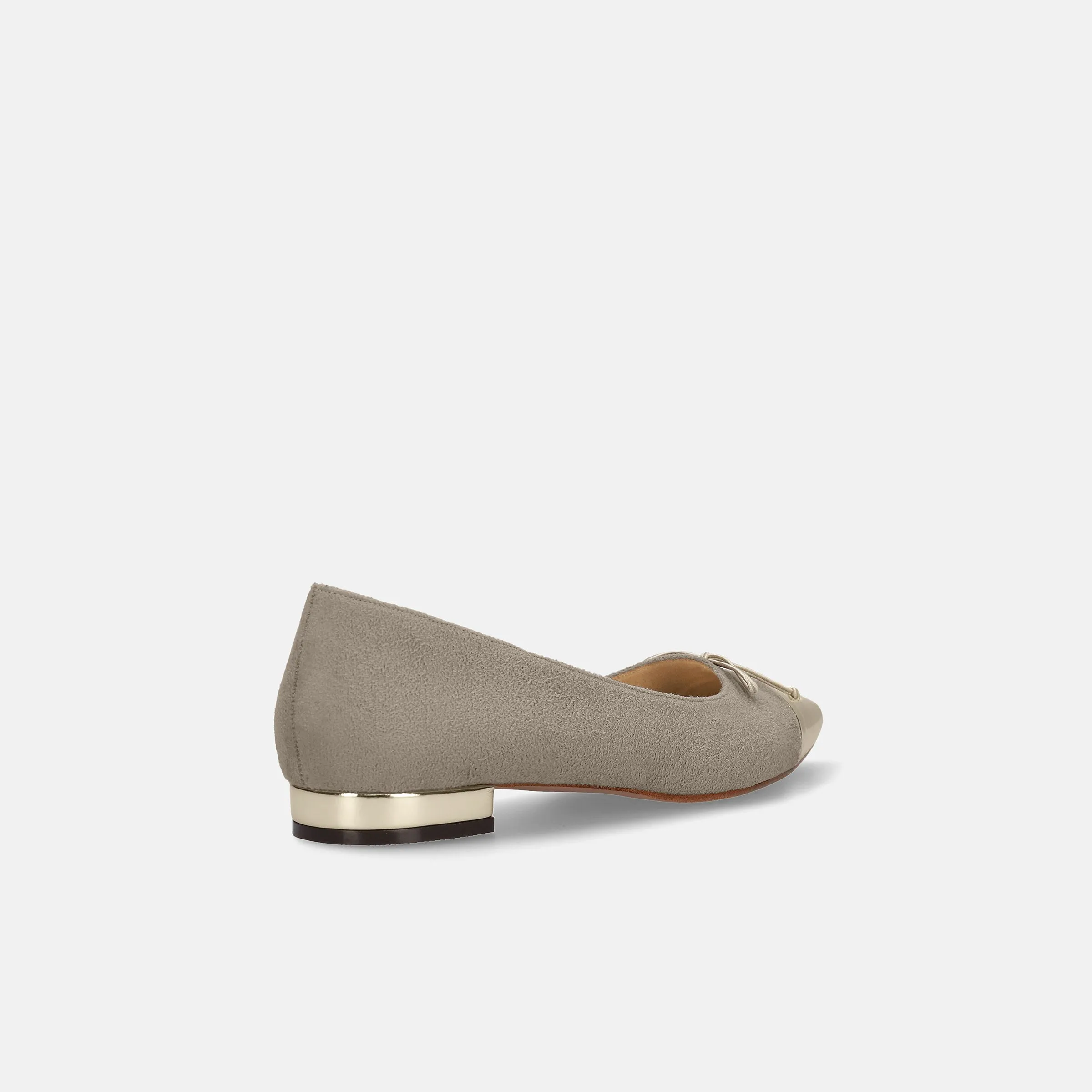 2024SS: Metallic toe ballet shoes (m17025) Greige S/C