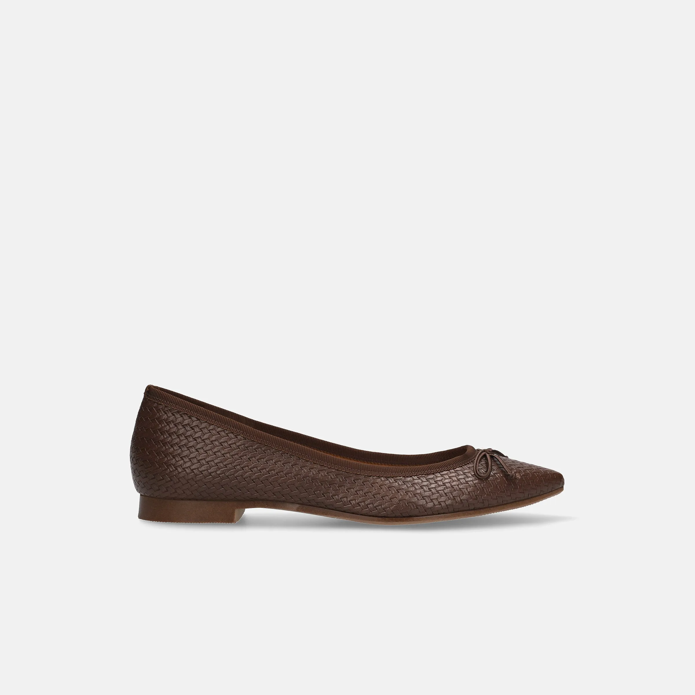 5%OFF: 2024SS: Mesh embossed ballet shoes (m17036) dark brown MS