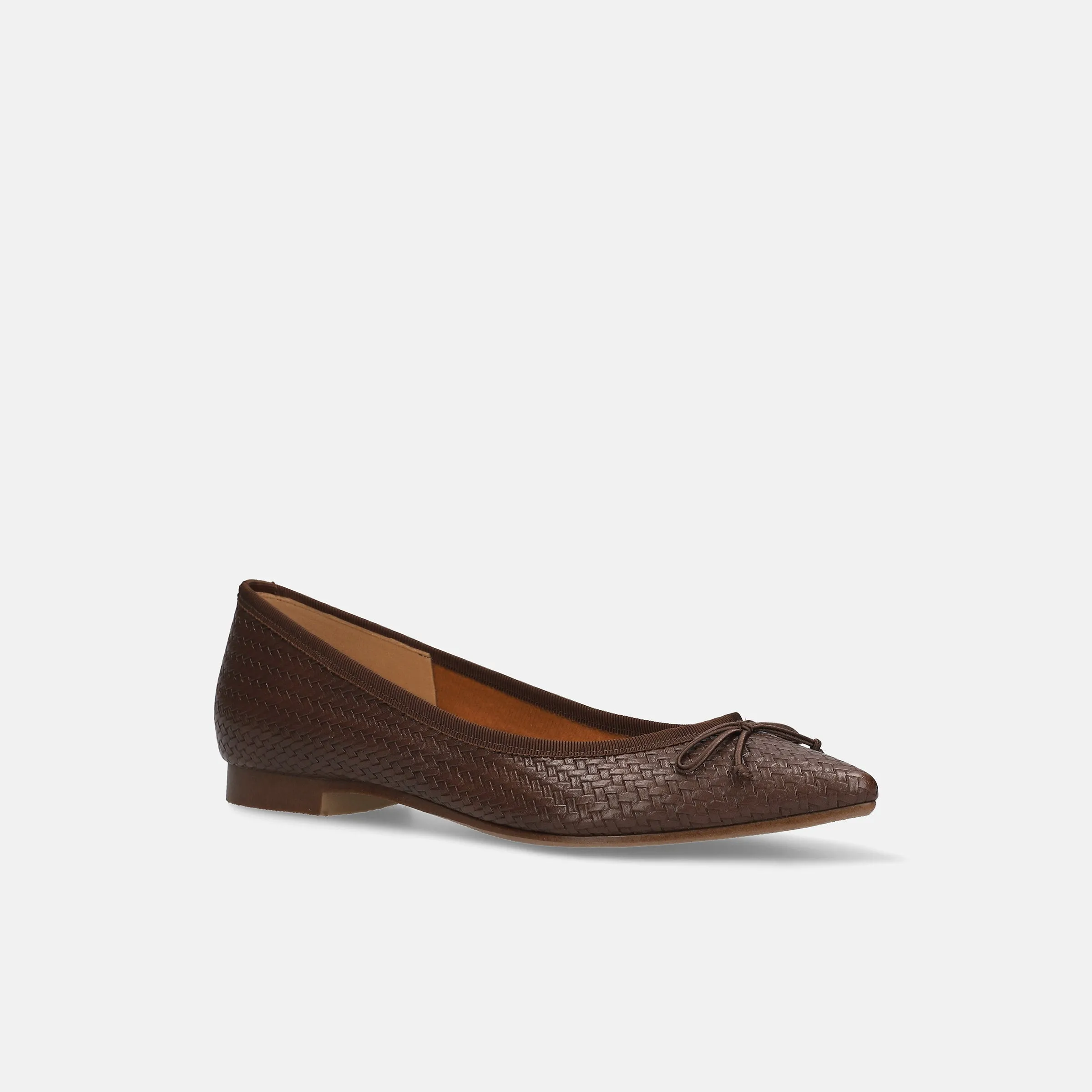 5%OFF: 2024SS: Mesh embossed ballet shoes (m17036) dark brown MS