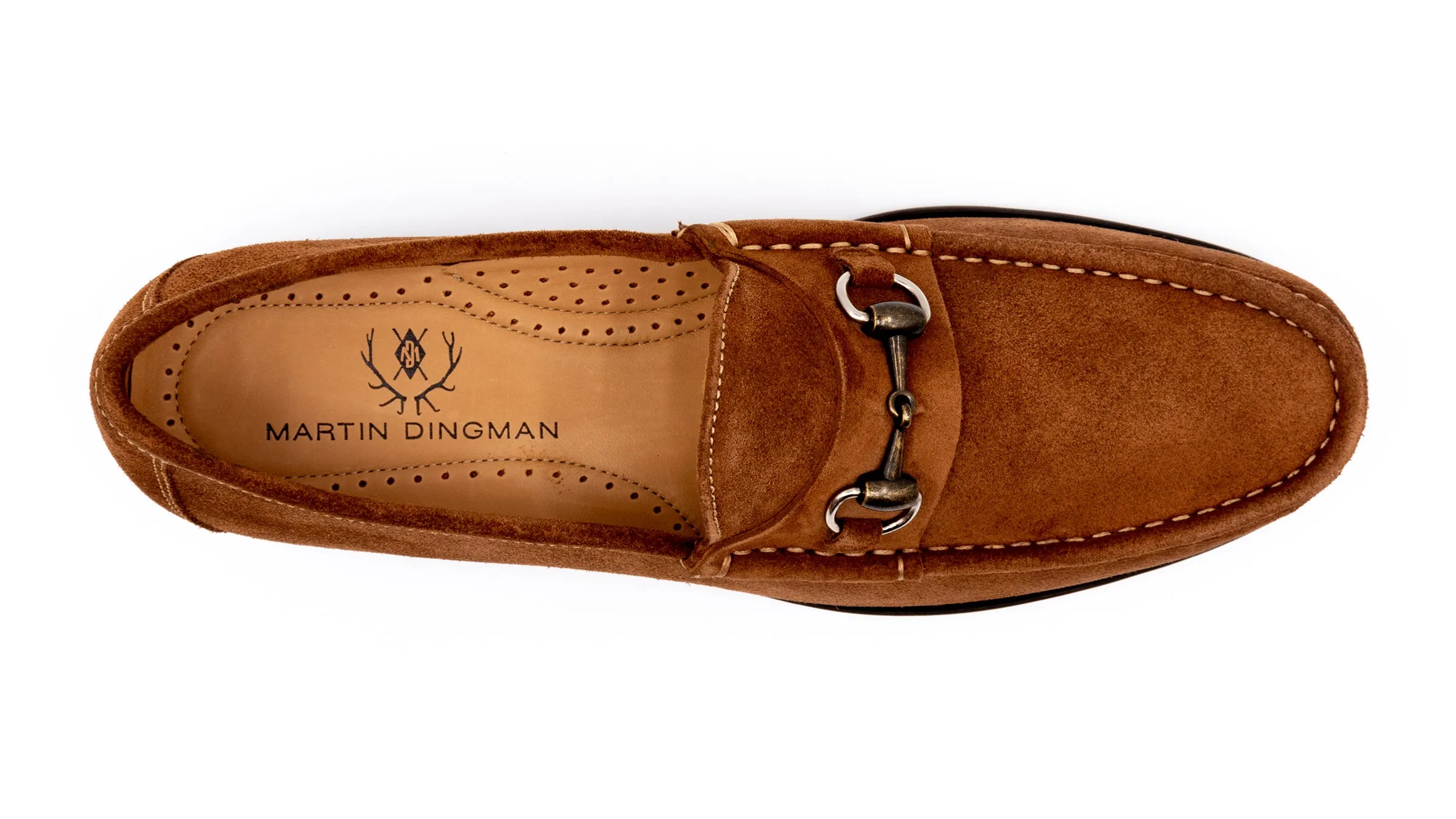 Addison Suede Horse Bit Loafers - Snuff