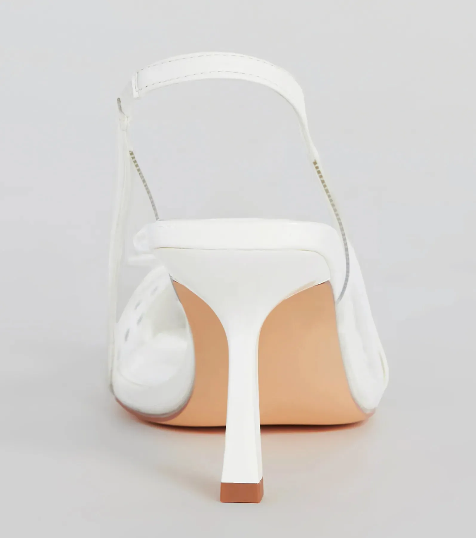Adorably Posh Polka Dot Mesh Slingback Pumps