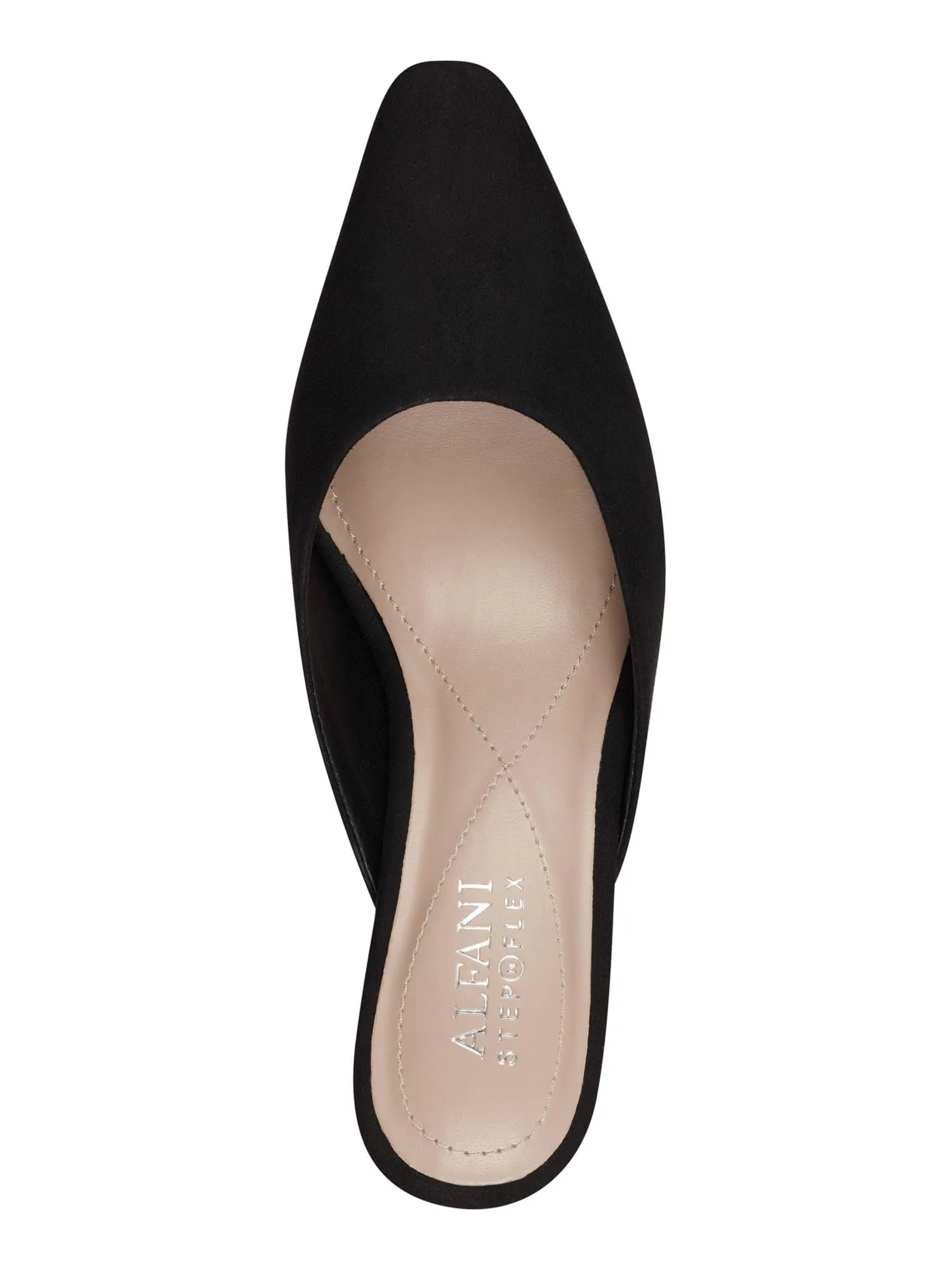 Alfani Womens Cecilia Faux Suede Mules Pumps Black 8.5 Medium (B,M)