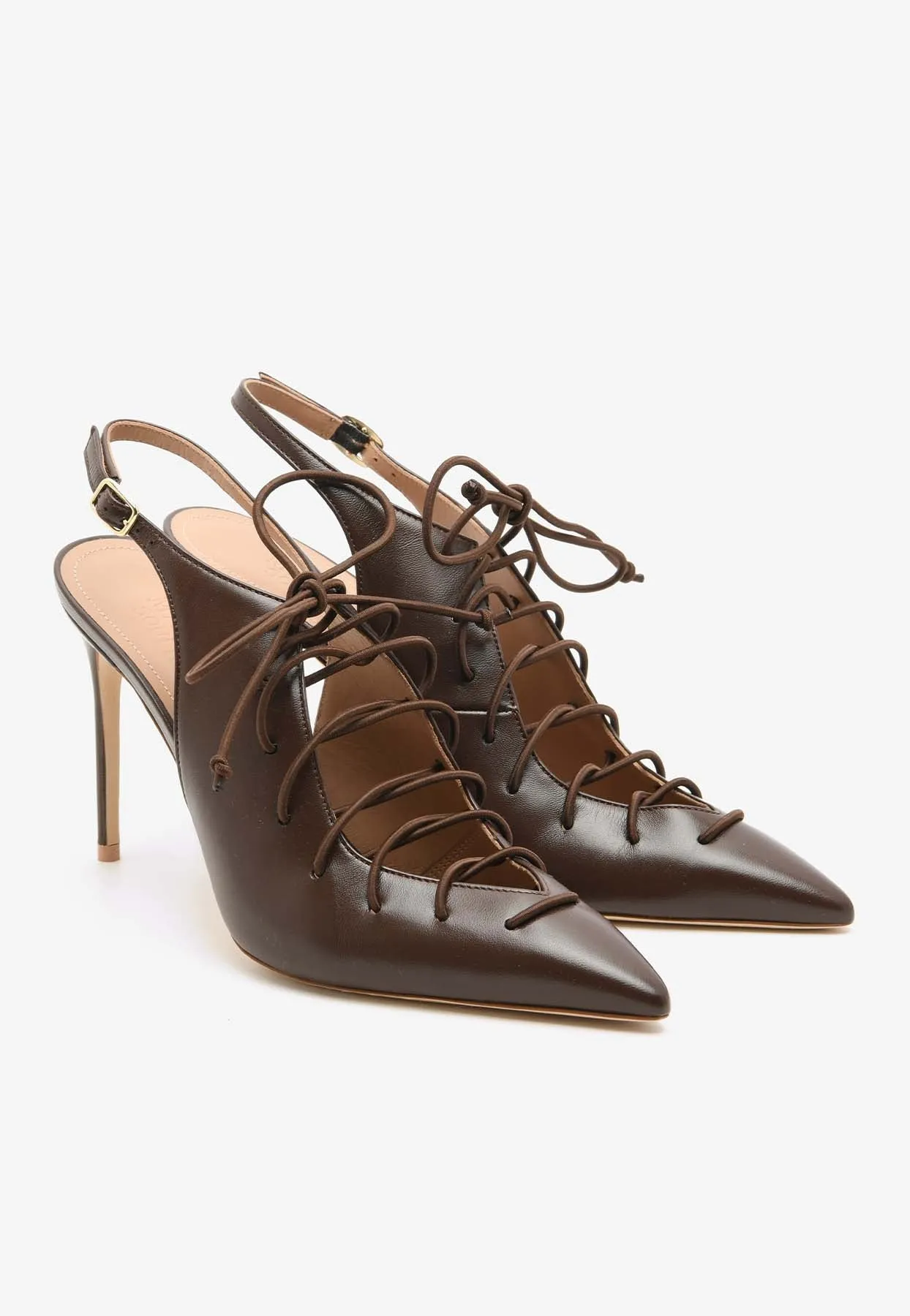 Alia 90 Nappa Leather Lace-Up Pumps