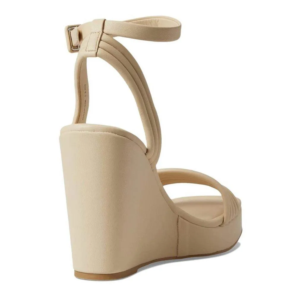 Aliza Ivory Wedge Sandals