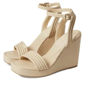 Aliza Ivory Wedge Sandals