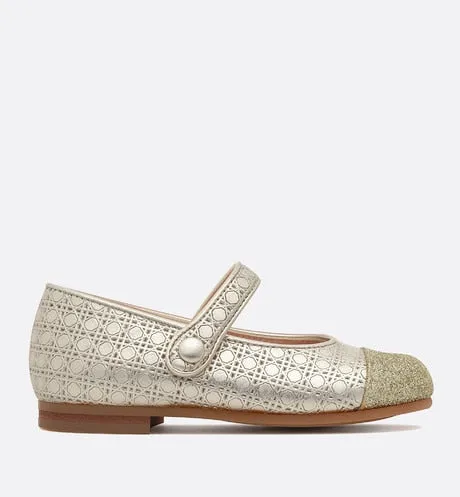Ballerina Flat • Gold Microcannage Lambskin