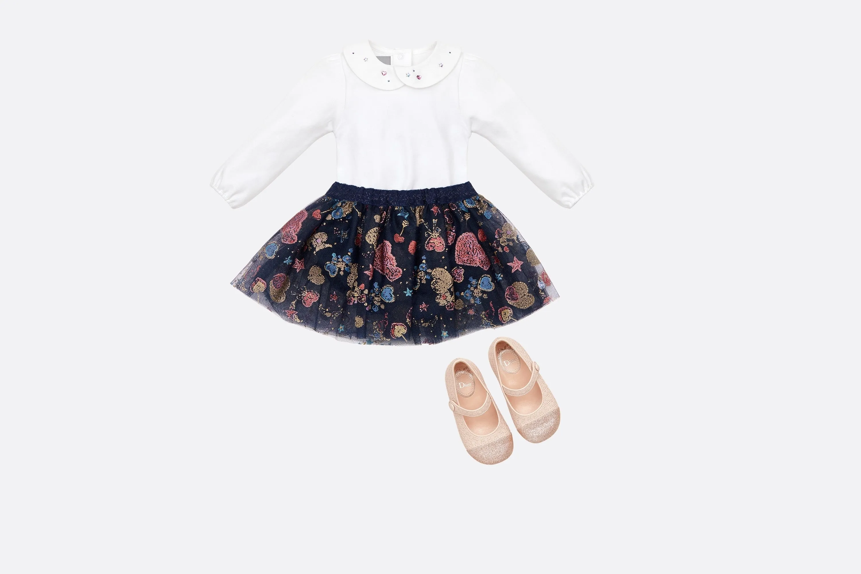 Ballerina Flat • Powder Pink Microcannage Lambskin