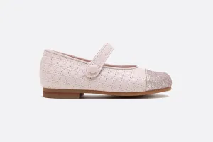 Ballerina Flat • Powder Pink Microcannage Lambskin