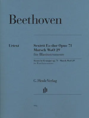Beethoven: Sextet in E-flat Major Op 71 March WoO 29 Score & Parts
