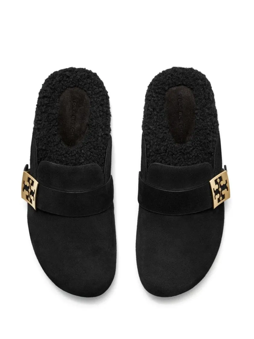 Black Suede Mellow Mules