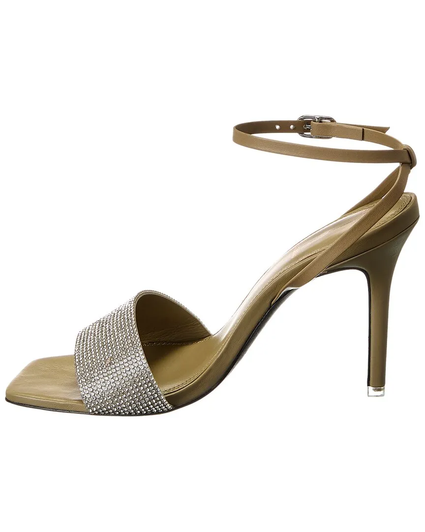 Black Suede Studio Marisa Leather Sandal