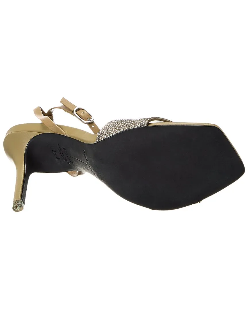 Black Suede Studio Marisa Leather Sandal