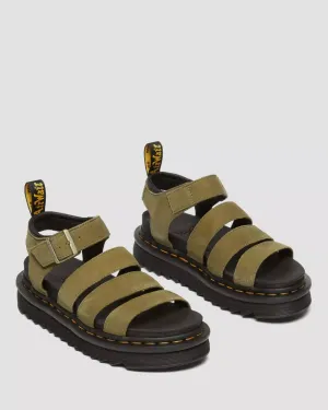 Blaire Tumbled Nubuck Leather Sandals