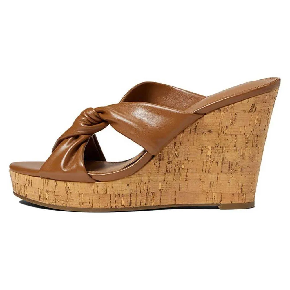 Bonia Brown Wedge Sandals