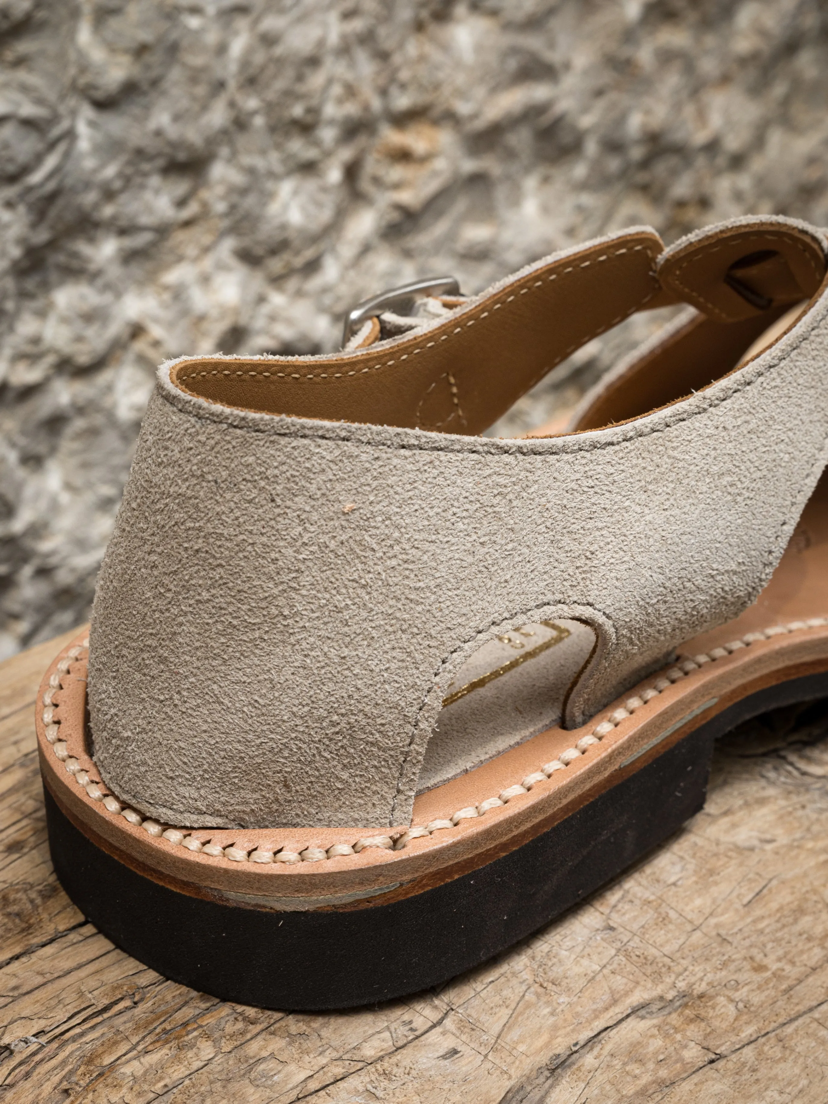 Bruschetta Orlean Sandal in Sand Suede