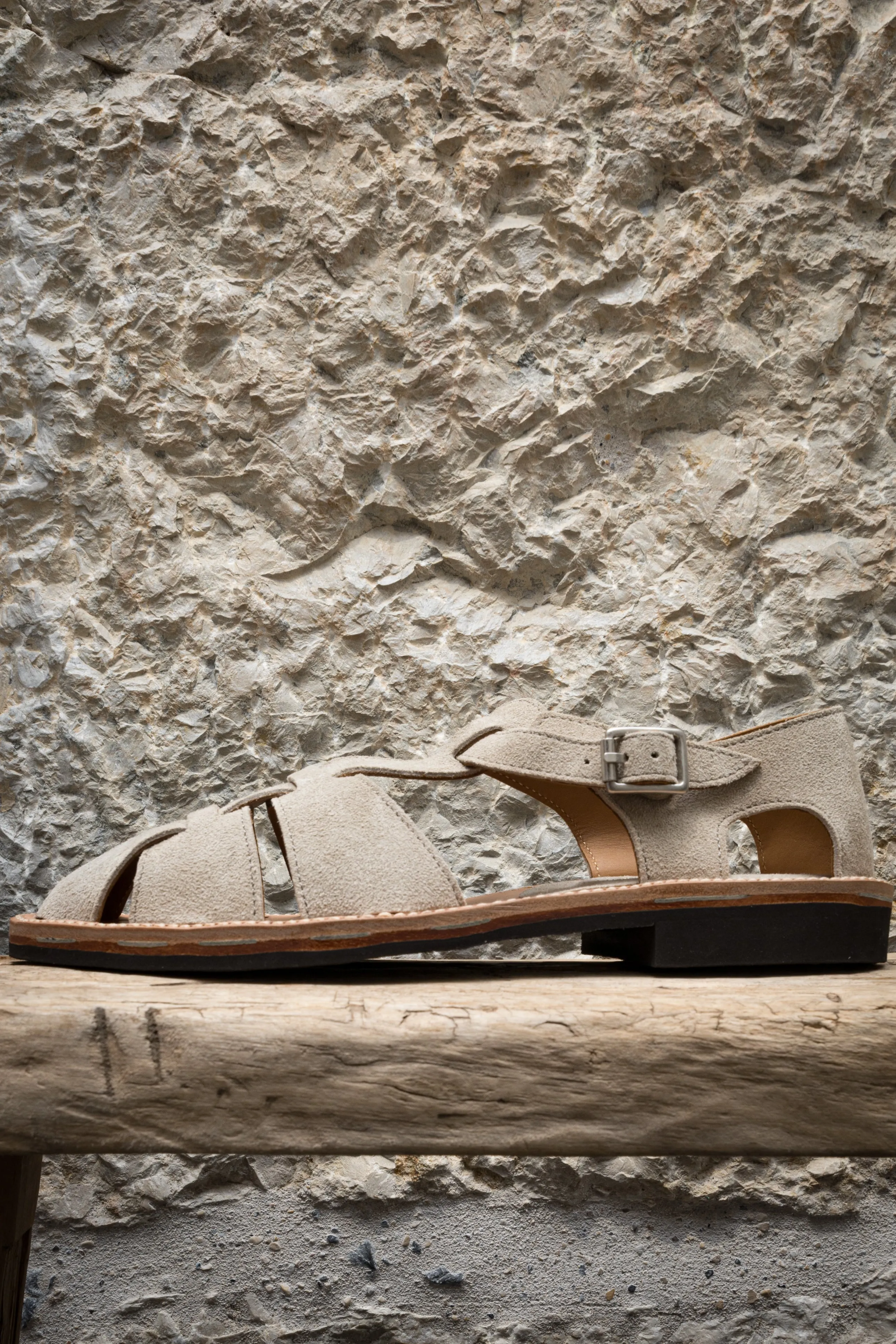 Bruschetta Orlean Sandal in Sand Suede