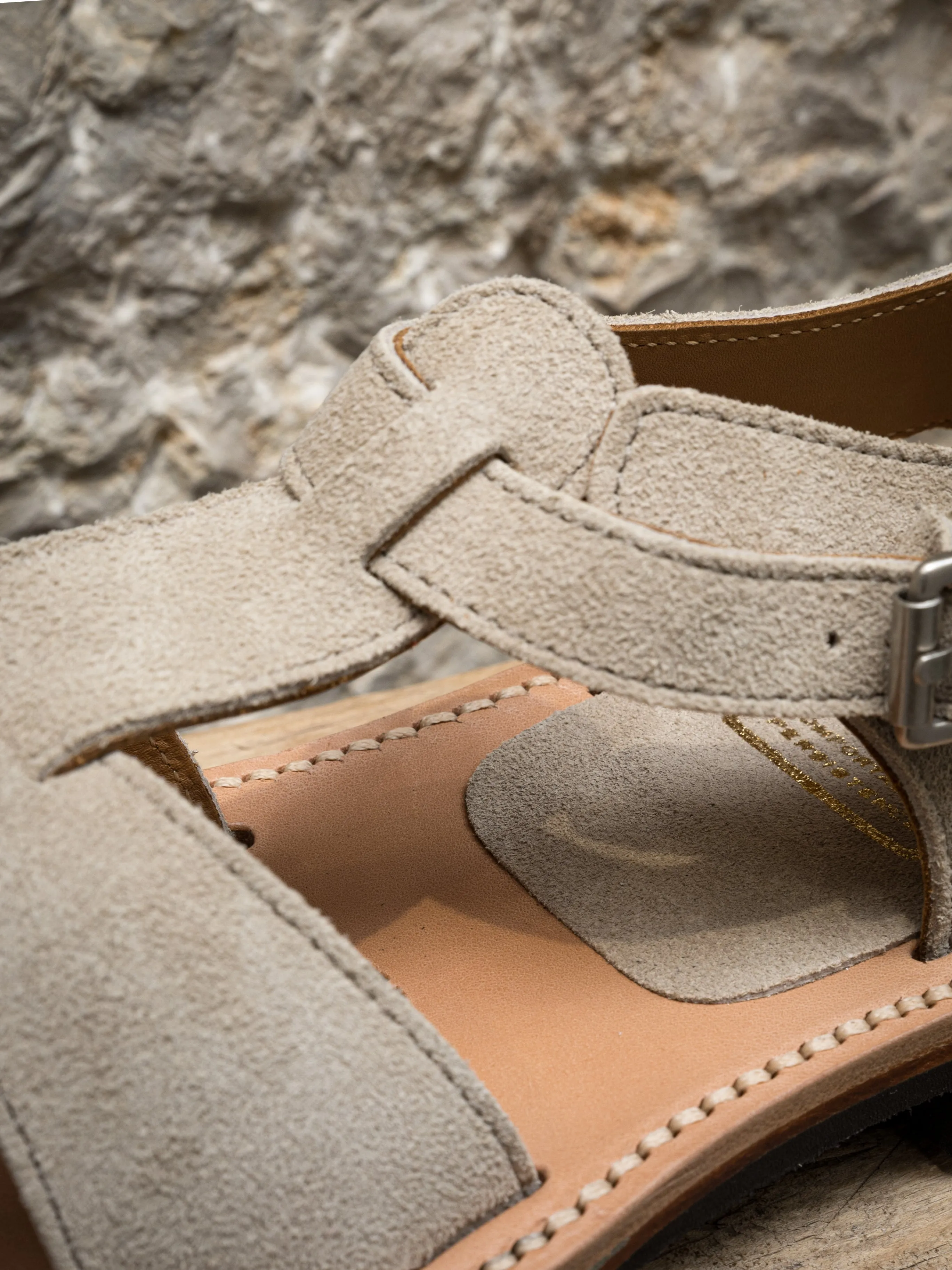 Bruschetta Orlean Sandal in Sand Suede