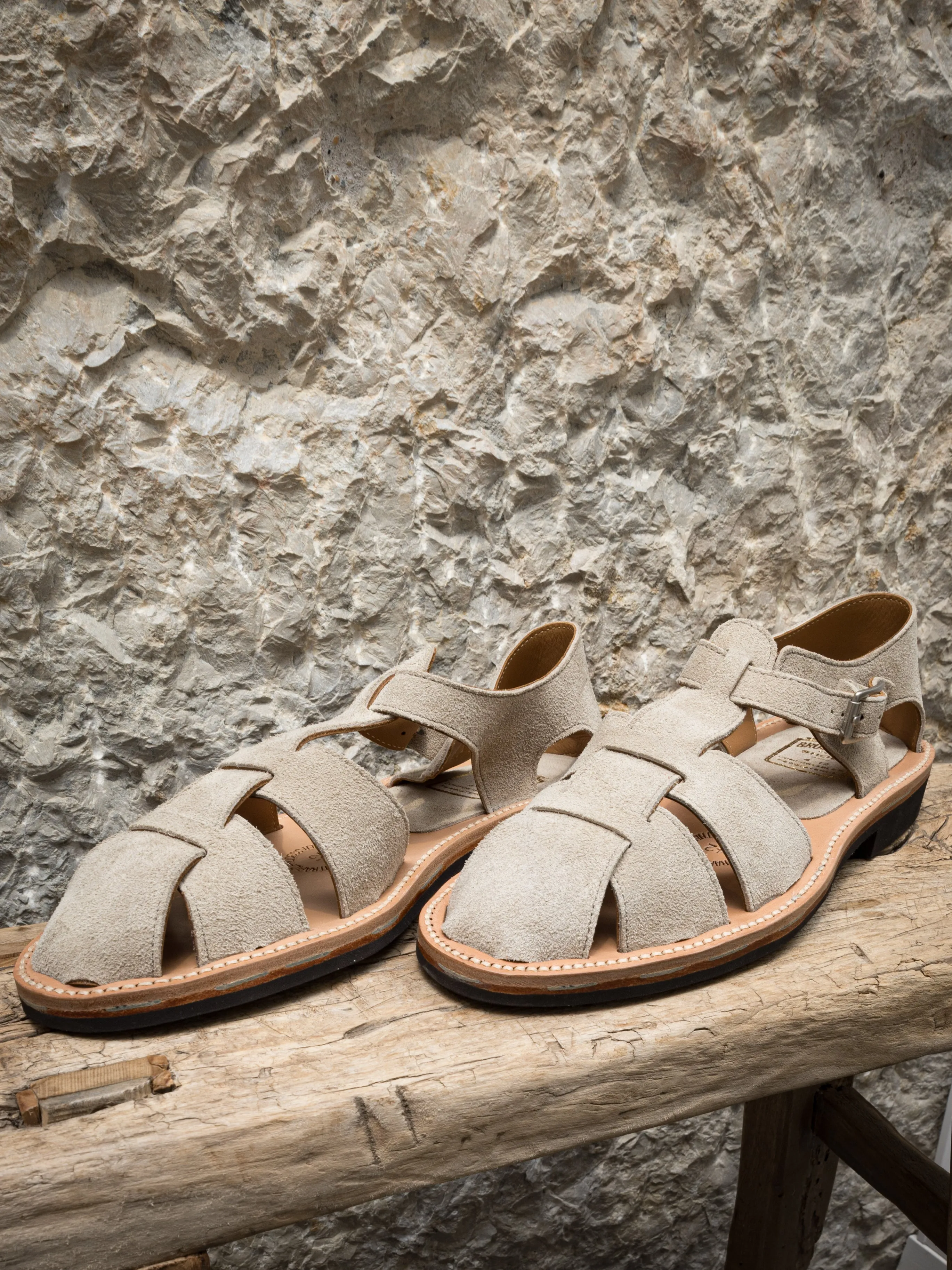 Bruschetta Orlean Sandal in Sand Suede