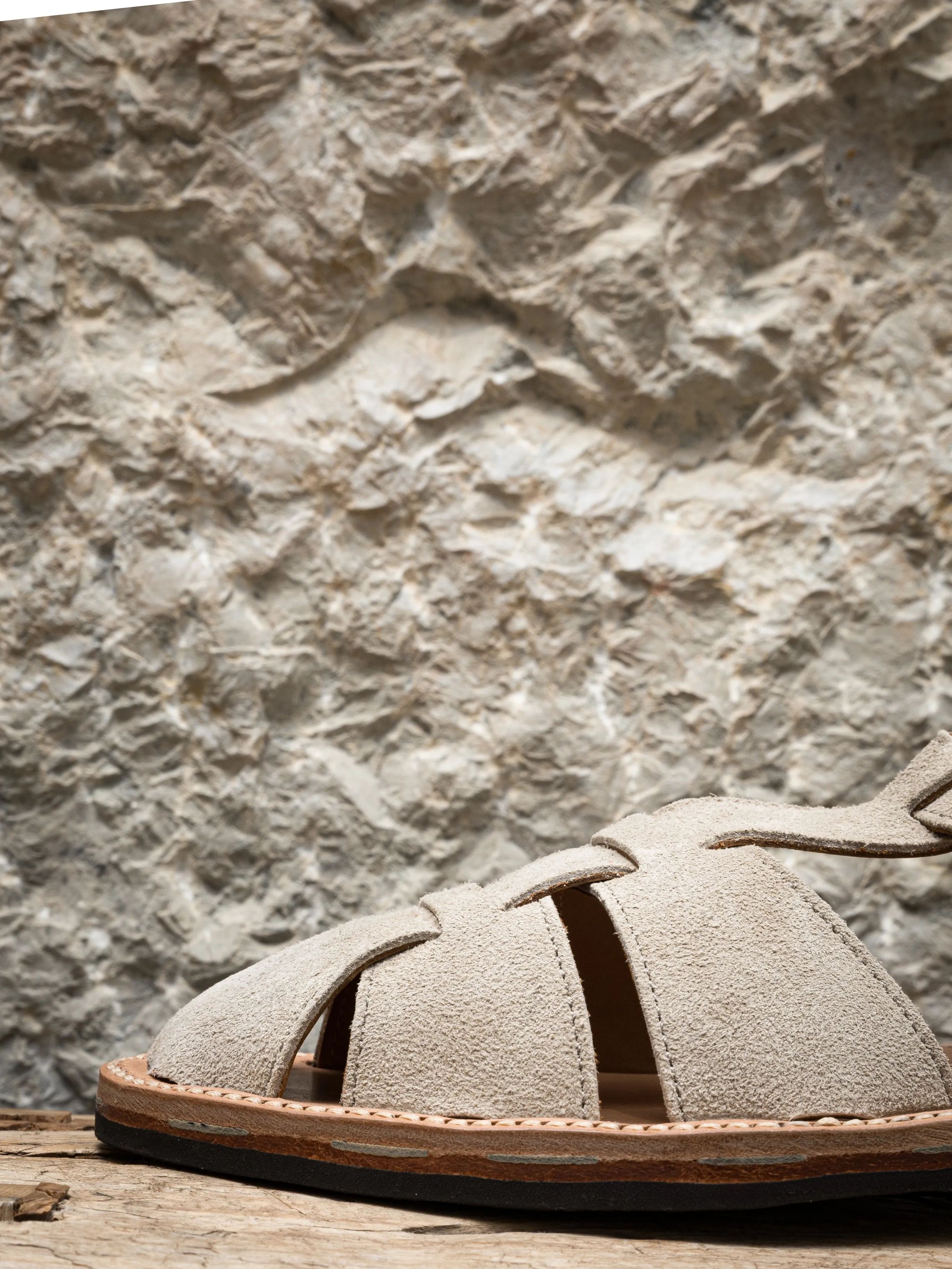 Bruschetta Orlean Sandal in Sand Suede