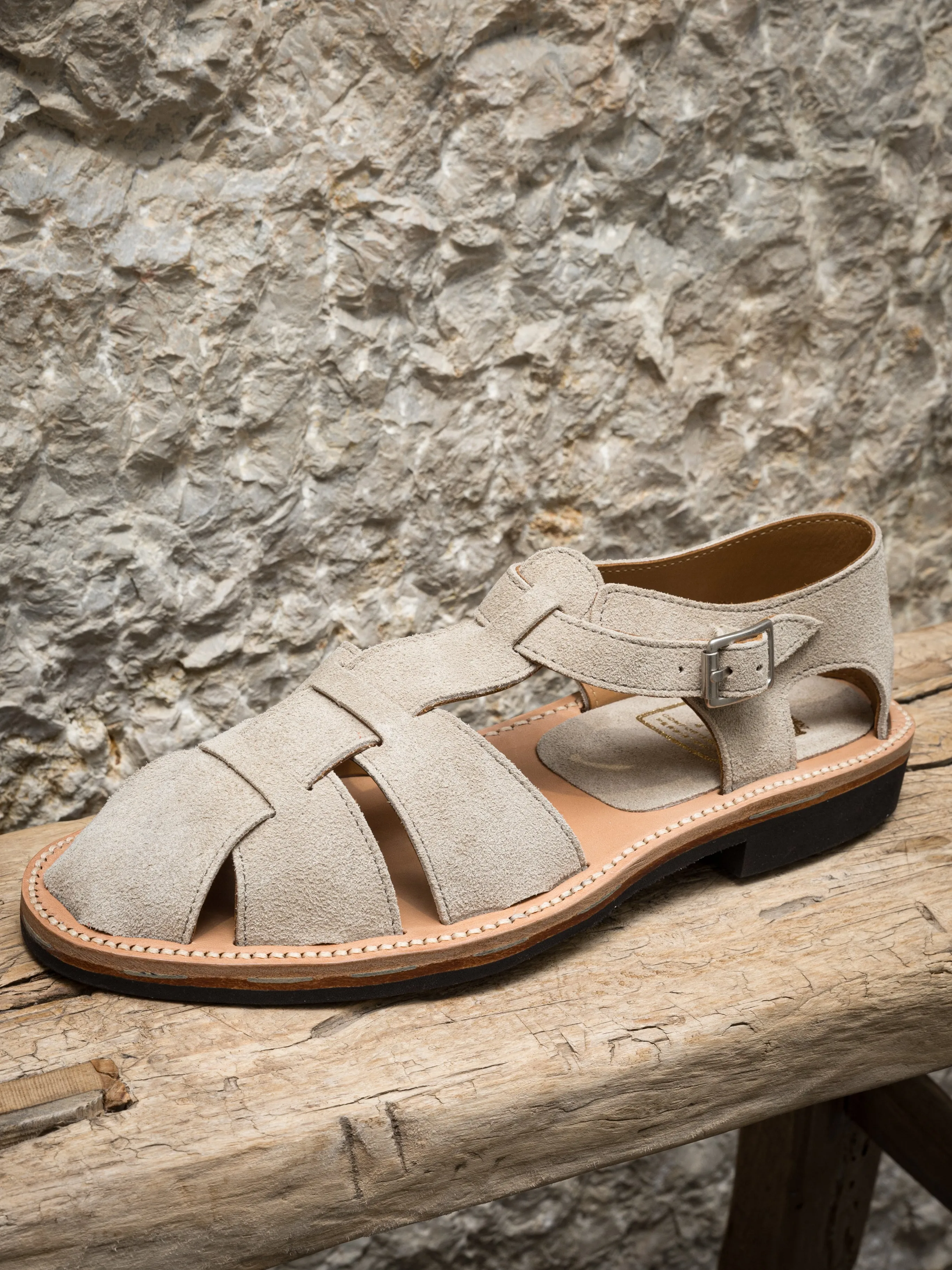 Bruschetta Orlean Sandal in Sand Suede