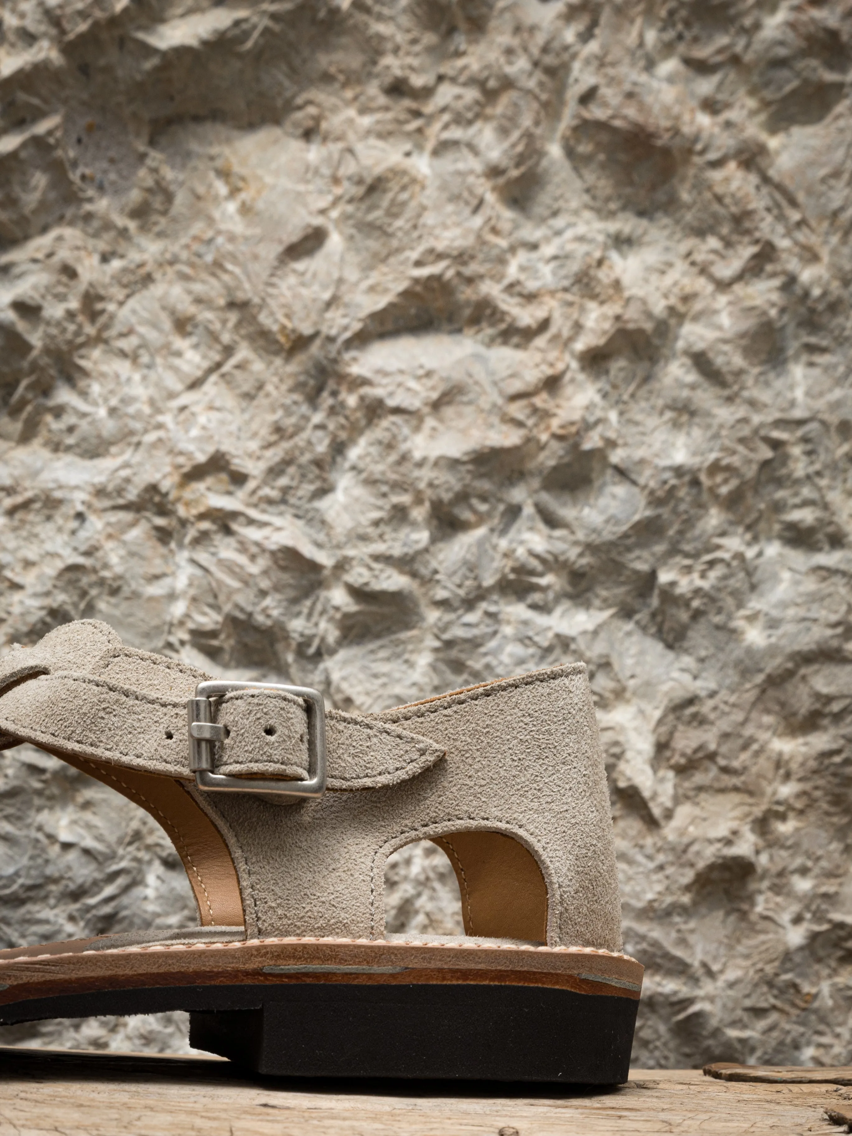Bruschetta Orlean Sandal in Sand Suede