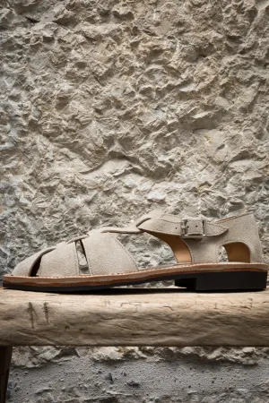 Bruschetta Orlean Sandal in Sand Suede