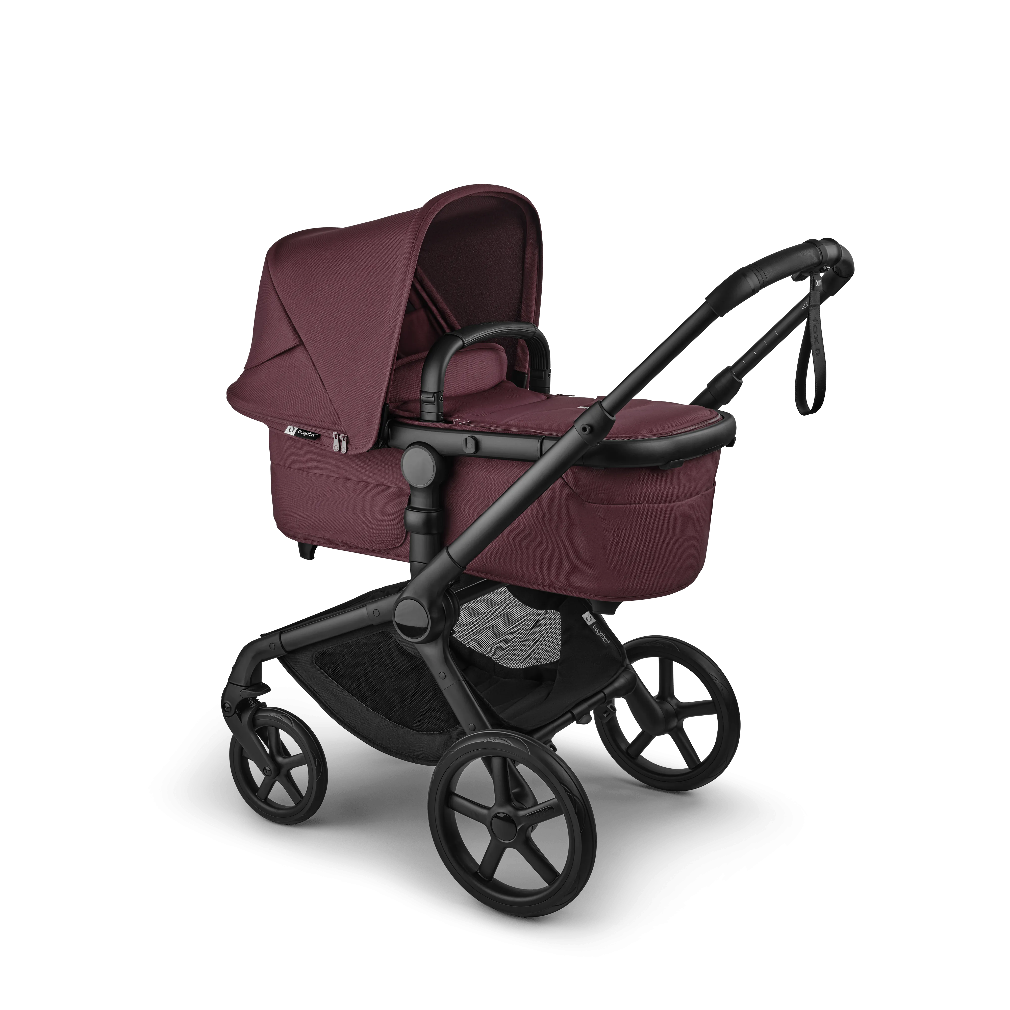 Bugaboo Fox 5 Renew Pram & Pushchair - Black/Dark Cherry/Dark Cherry