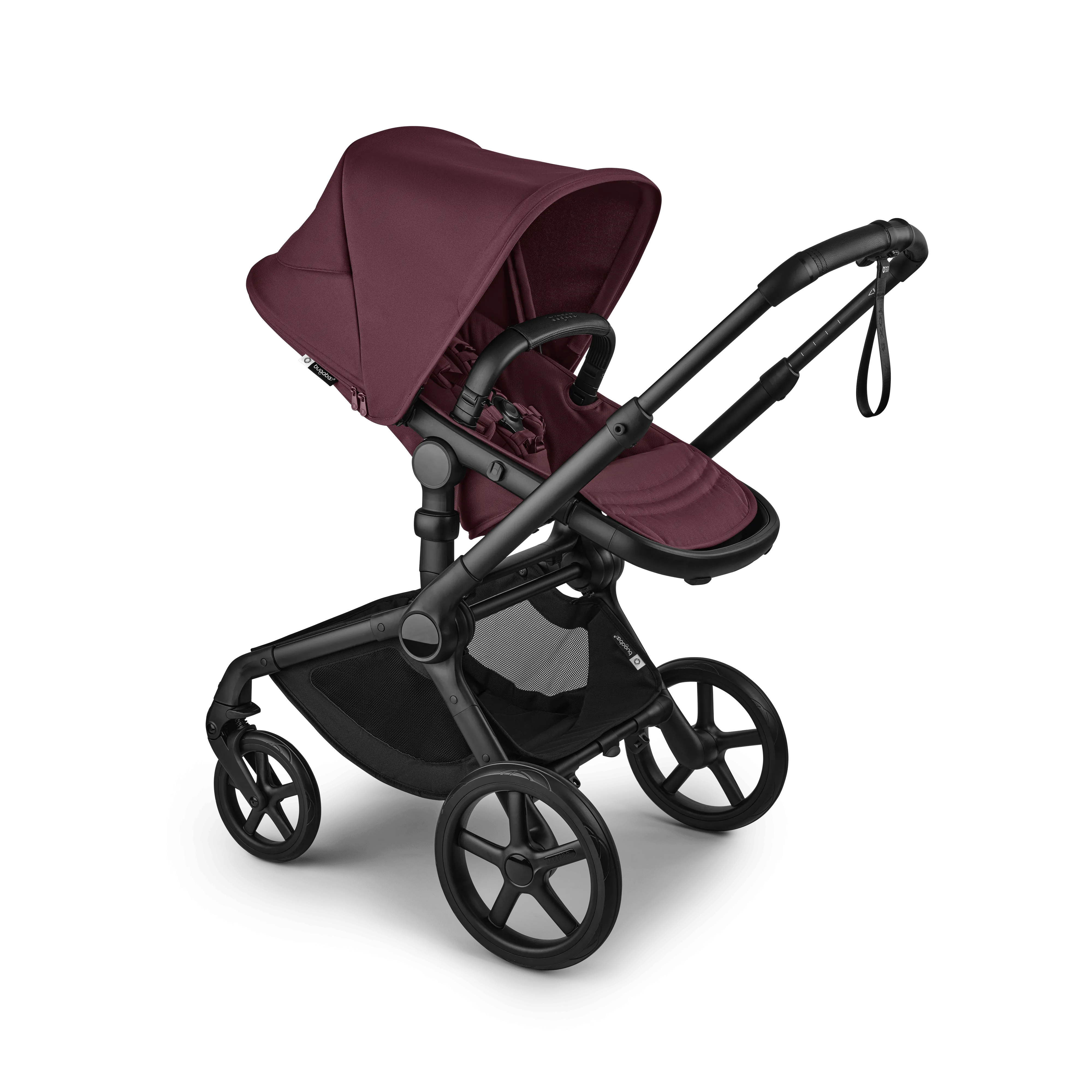 Bugaboo Fox 5 Renew Pram & Pushchair - Black/Dark Cherry/Dark Cherry