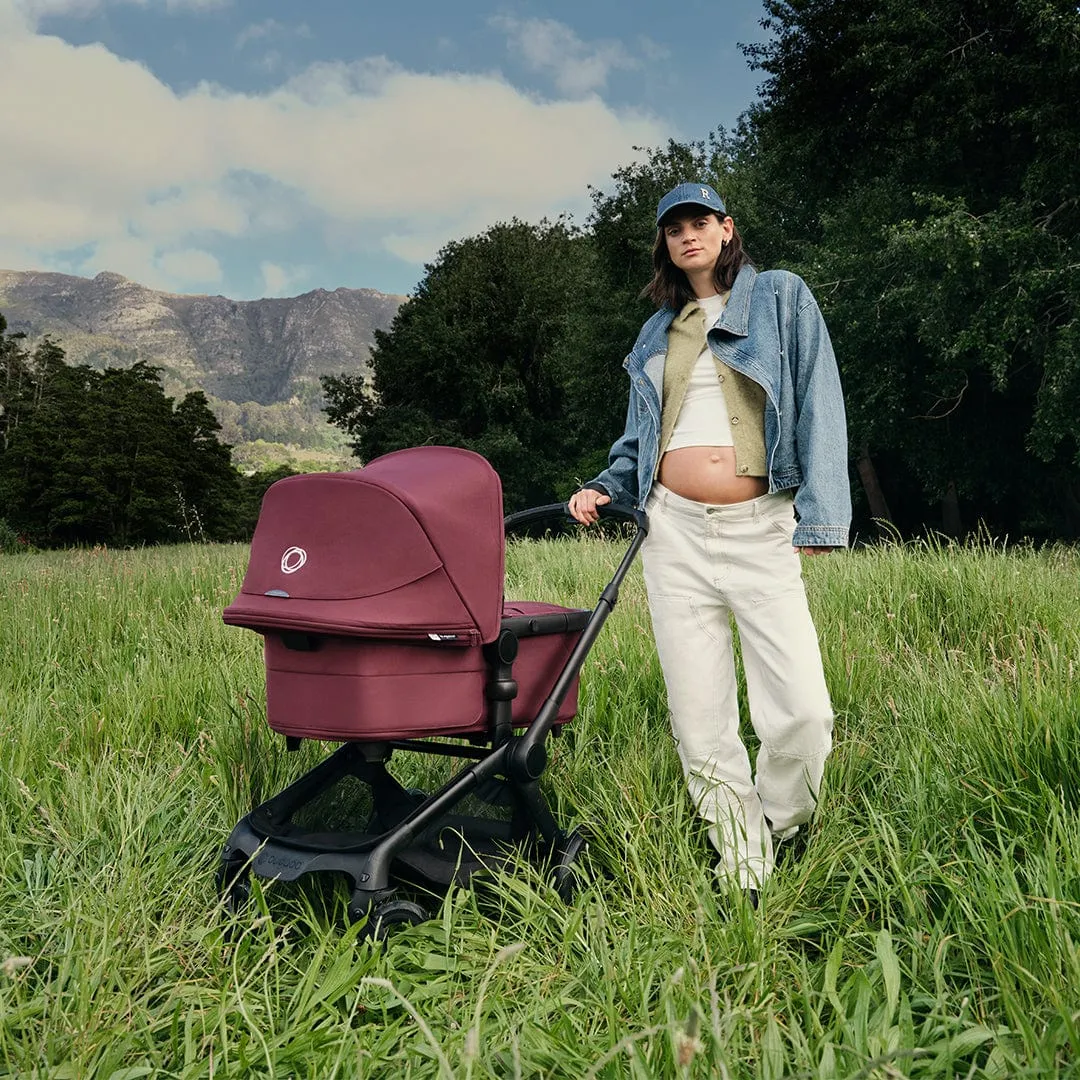 Bugaboo Fox 5 Renew Pram & Pushchair - Black/Dark Cherry/Dark Cherry