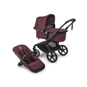 Bugaboo Fox 5 Renew Pram & Pushchair - Black/Dark Cherry/Dark Cherry