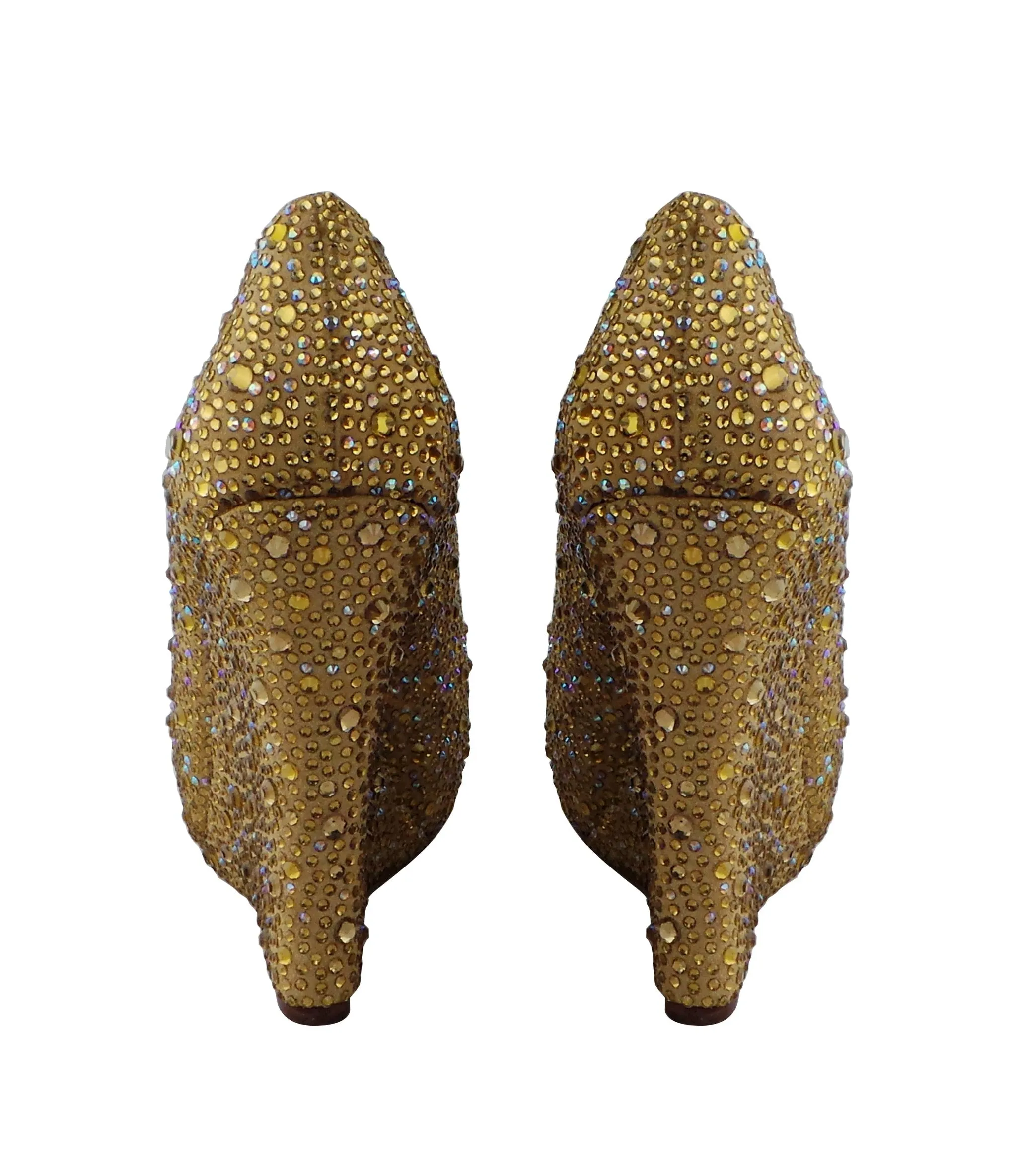 Cali Jewel Encrusted Peep Toe Wedges