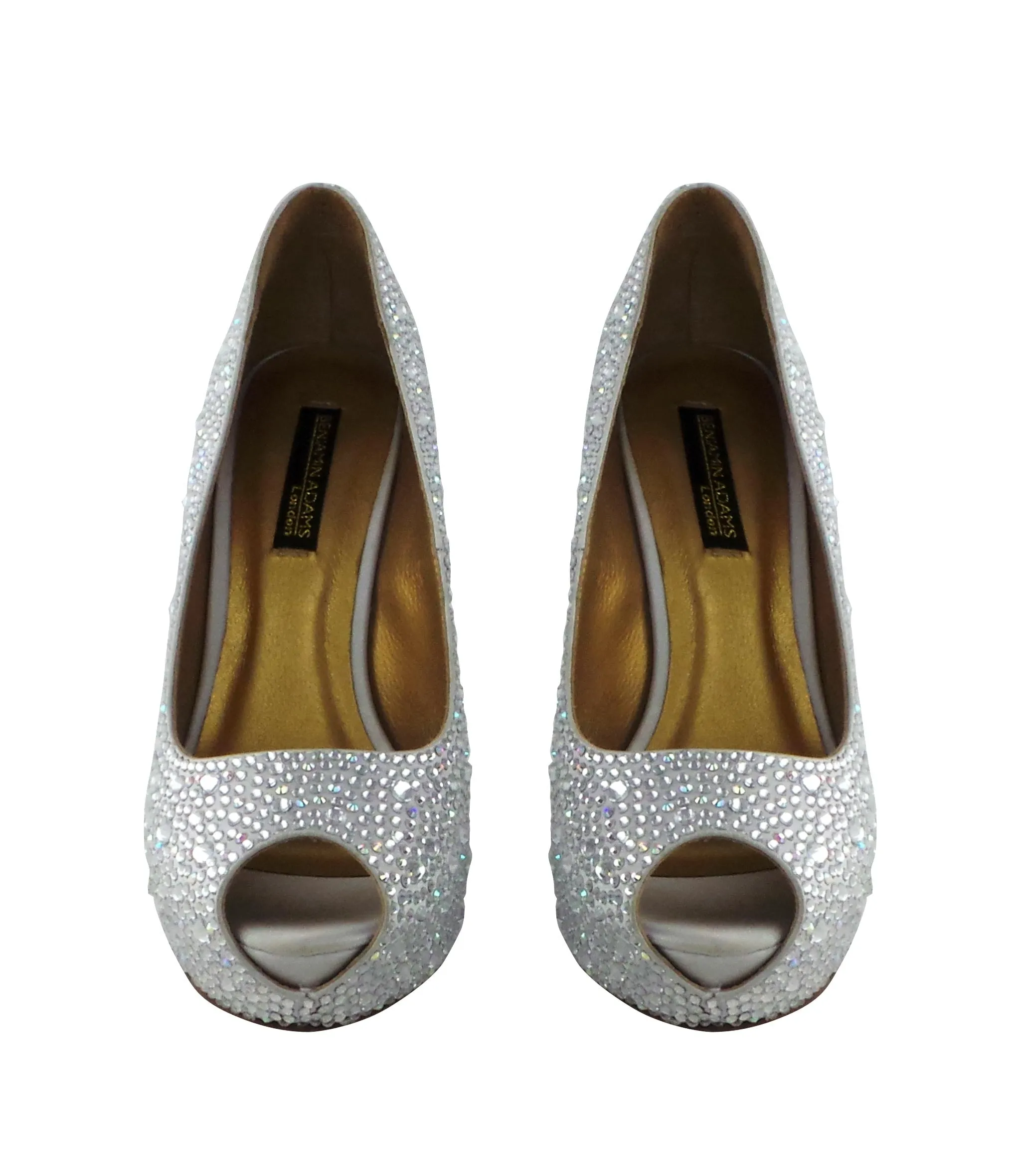 Cali Jewel Encrusted Peep Toe Wedges