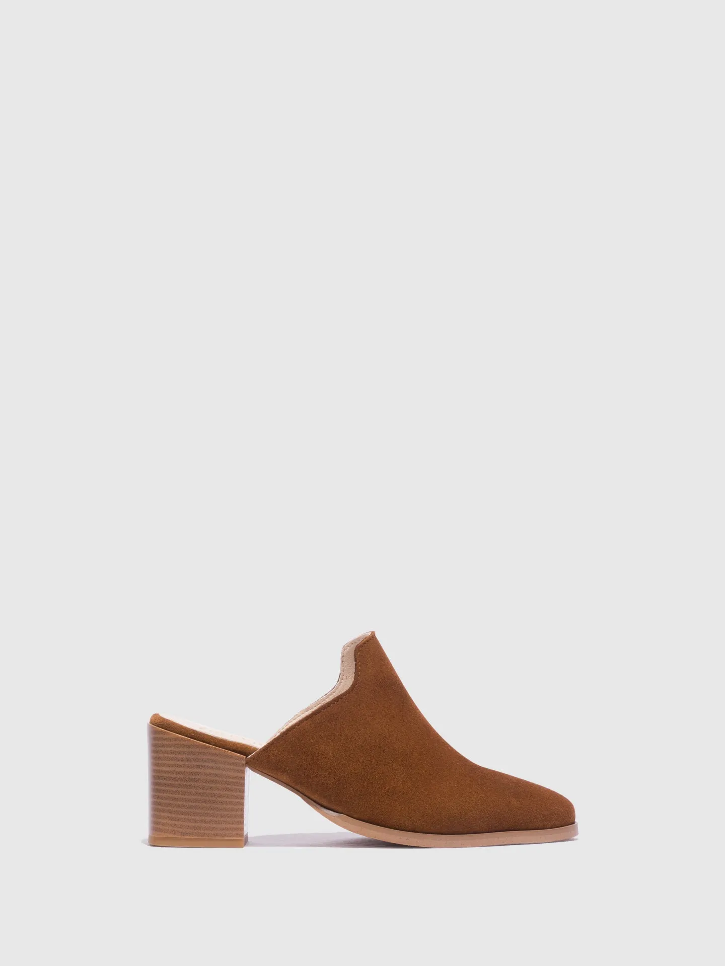 Camel Pointed Toe Mules