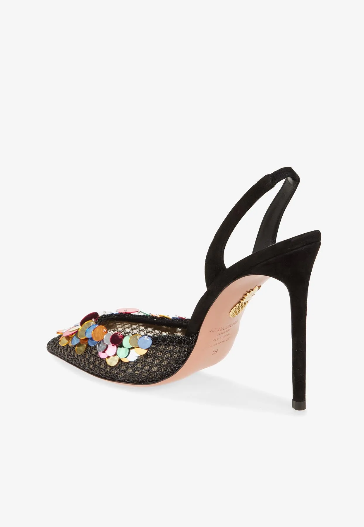 Can Can 105 Paillettes-Embellished Mesh Pumps