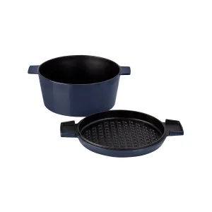 Cast Iron French Oven Mid Blue 280mm