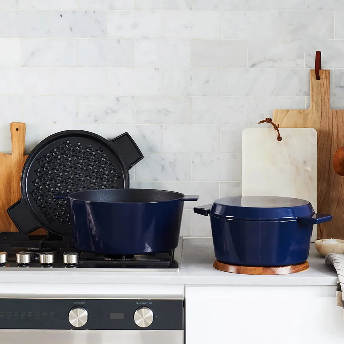 Cast Iron French Oven Mid Blue 280mm