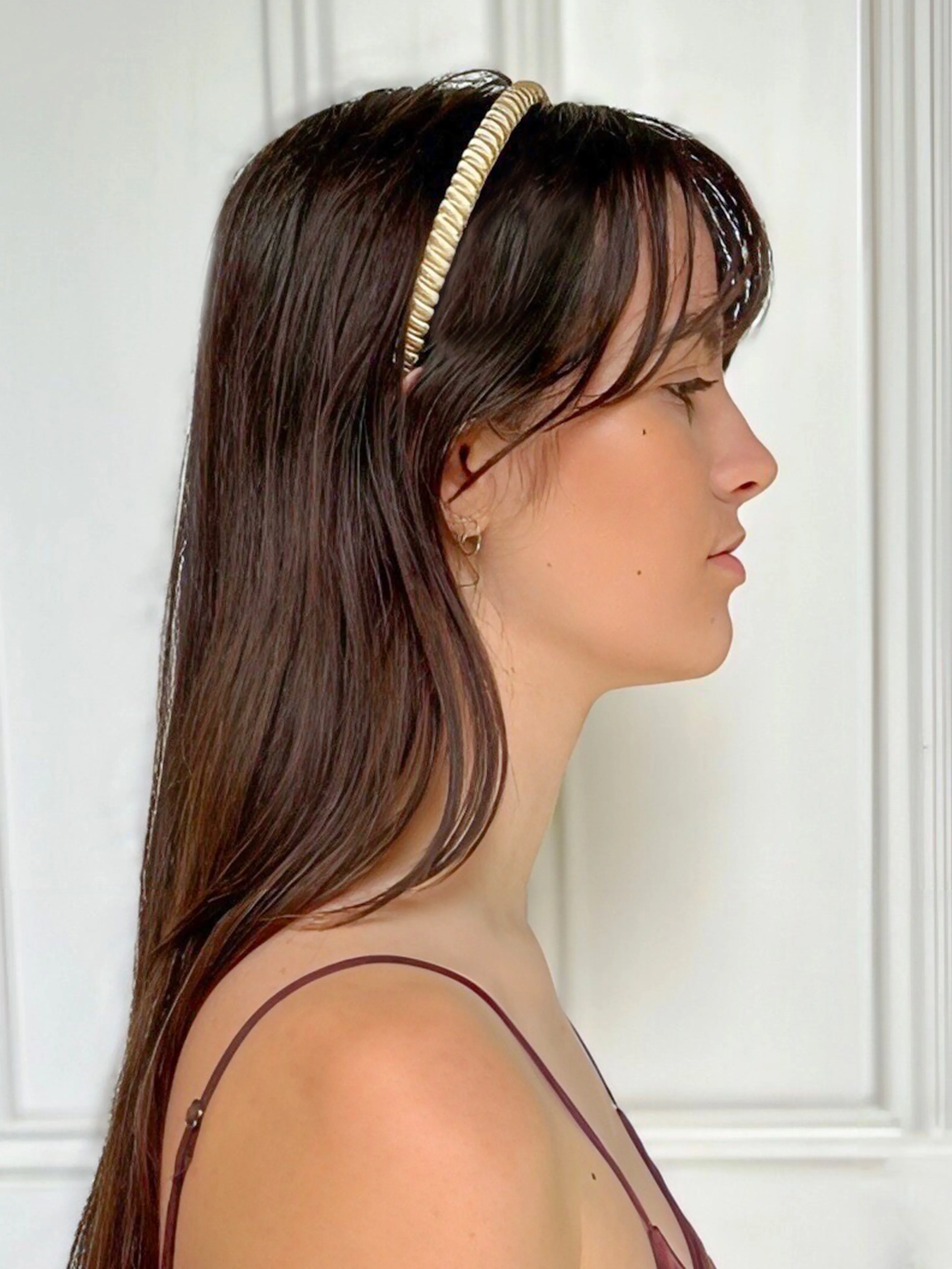 Celine 1 cm Gold Headband