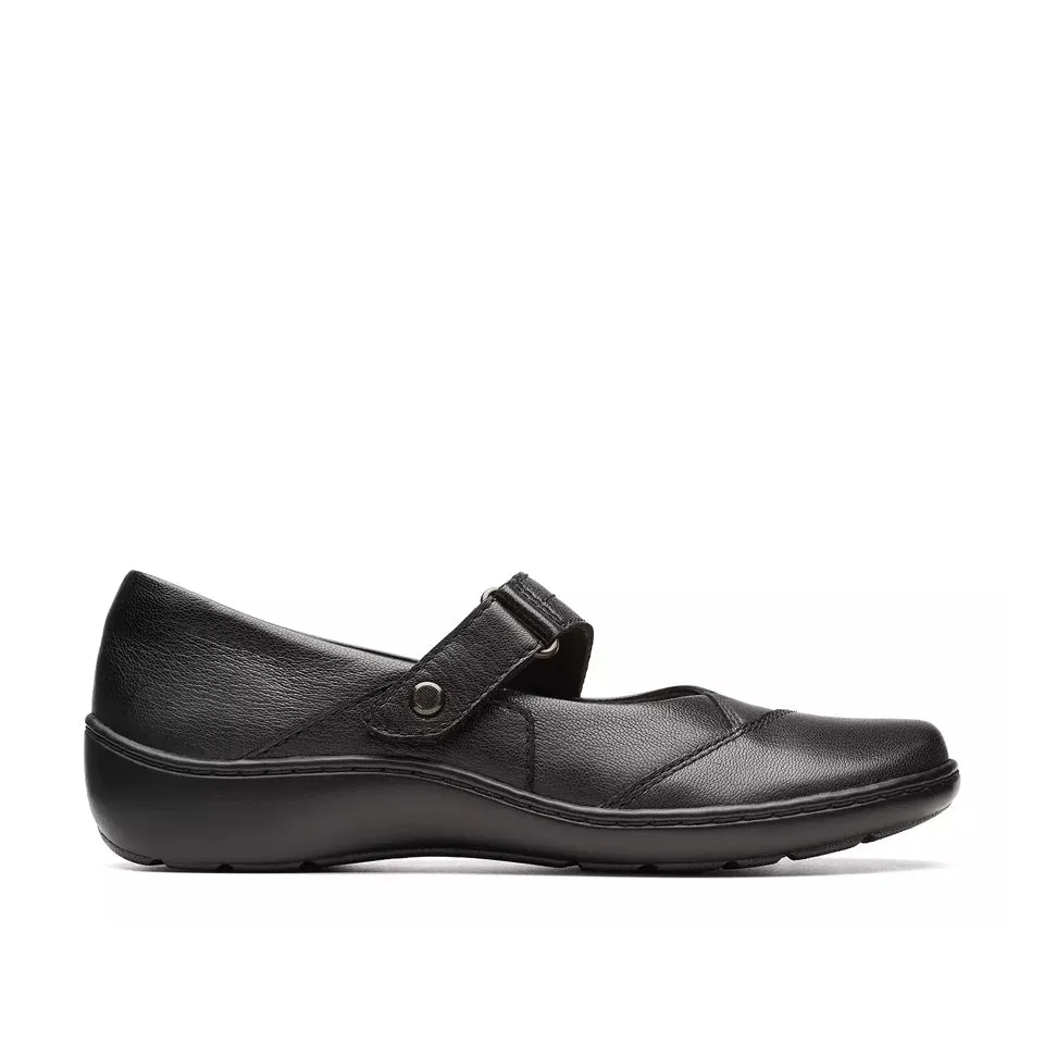 Clarks Women's Cora Gema Black Leather 26174193