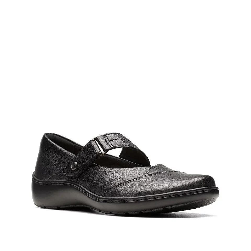 Clarks Women's Cora Gema Black Leather 26174193