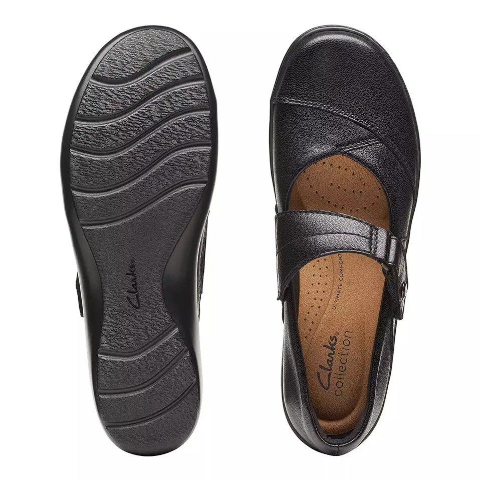 Clarks Women's Cora Gema Black Leather 26174193