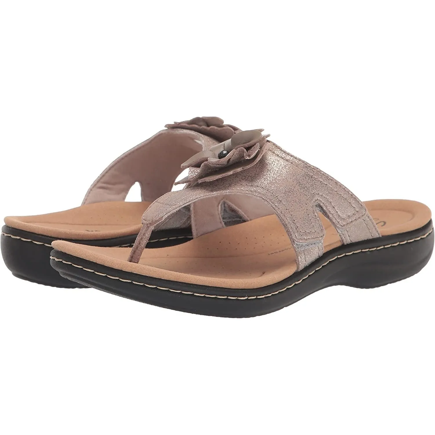 Clarks Women's Laurieann Gema Taupe Metallic
