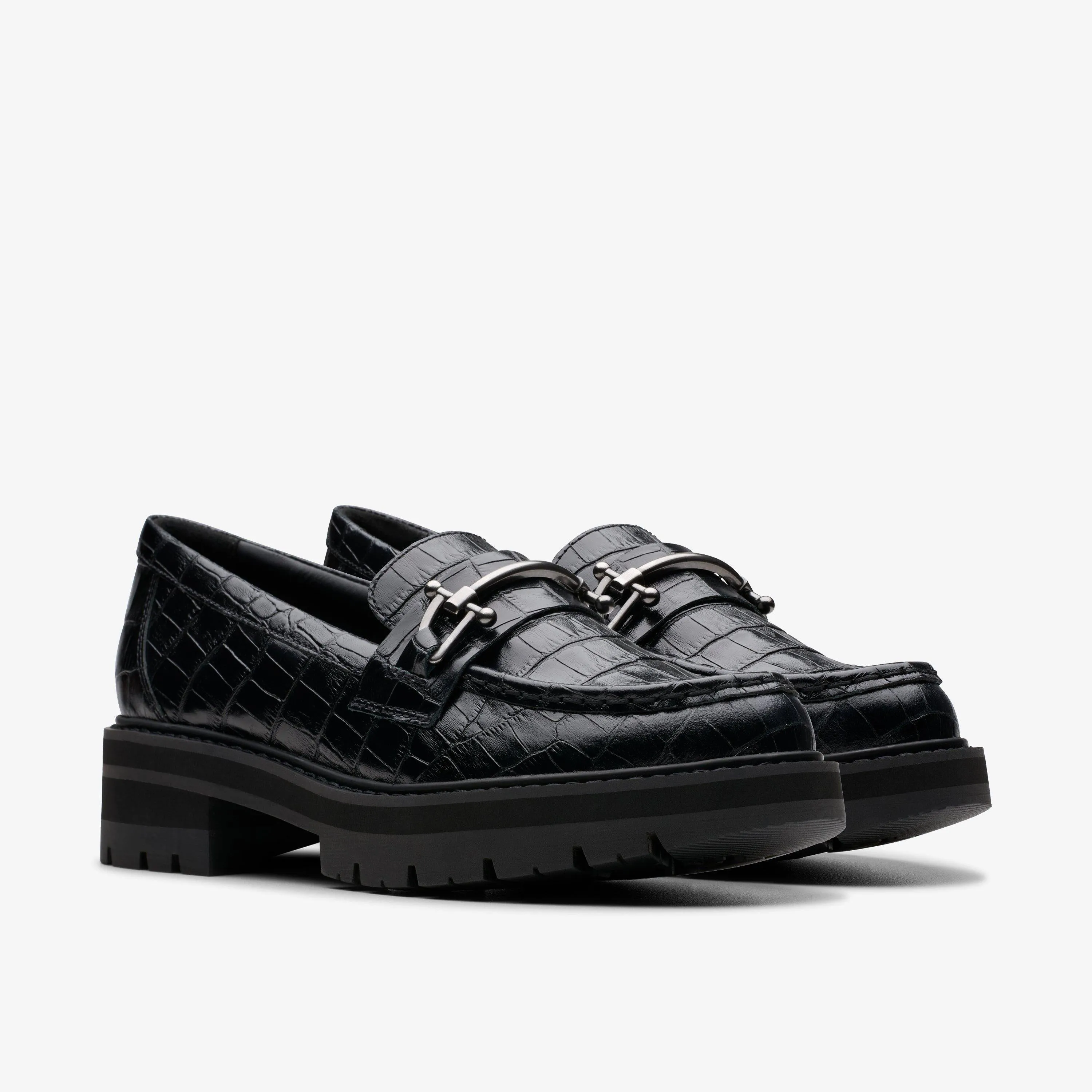 Clarks Women's Orianna Bit Black Croc 26180311