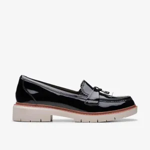 Clarks Women's Westlynn Bella Black Patent | Warm Beige