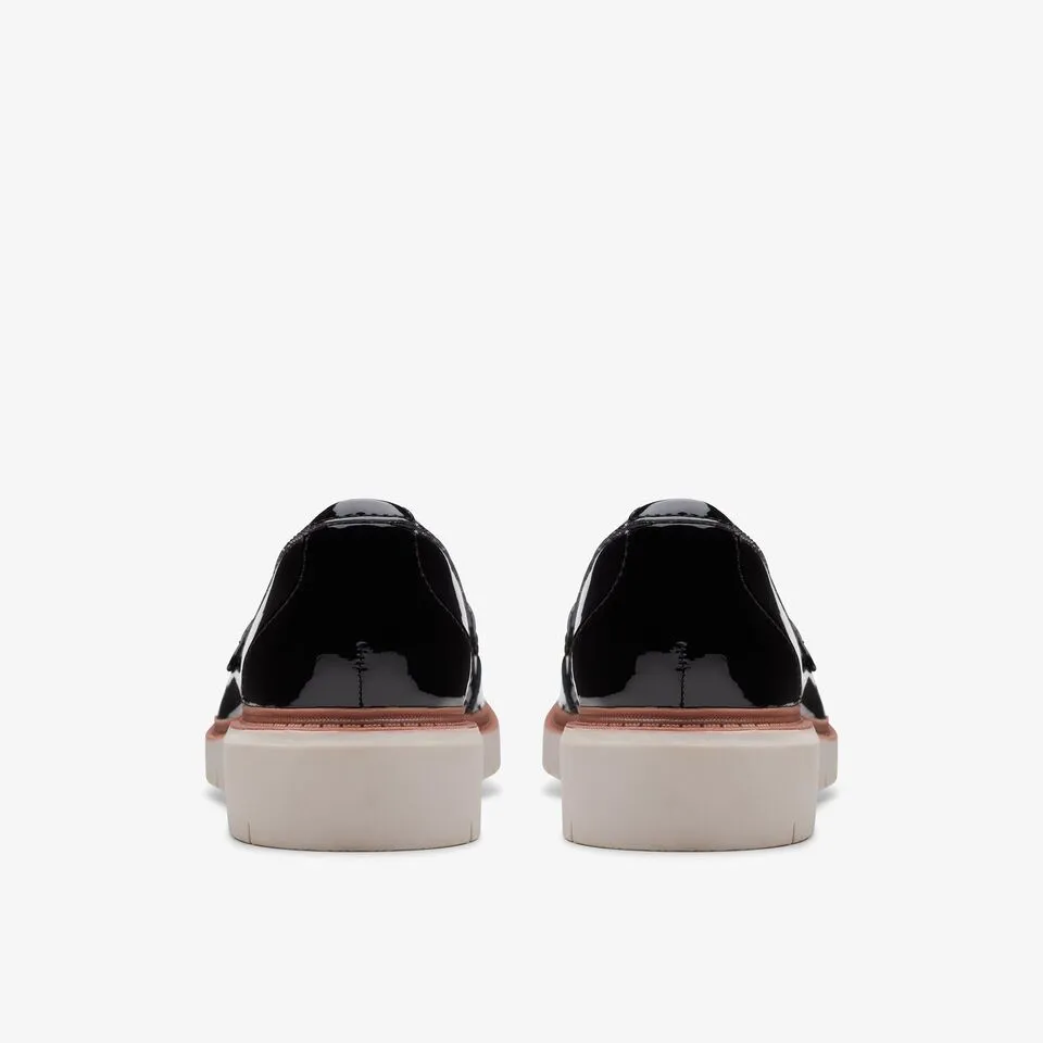 Clarks Women's Westlynn Bella Black Patent | Warm Beige