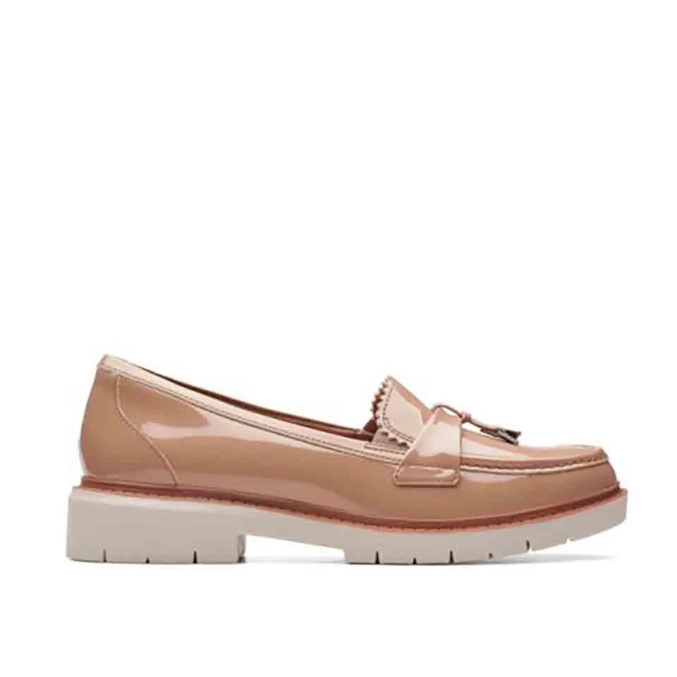 Clarks Women's Westlynn Bella Black Patent | Warm Beige
