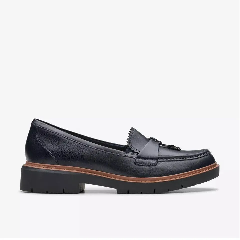 Clarks Women's Westlynn Bella Navy Leather 26180396