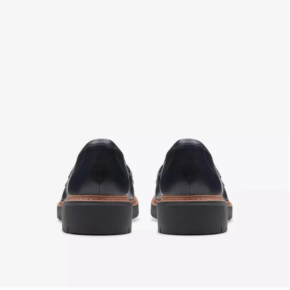 Clarks Women's Westlynn Bella Navy Leather 26180396