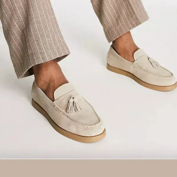 Classic suede loafers for men elegant and comfortable
