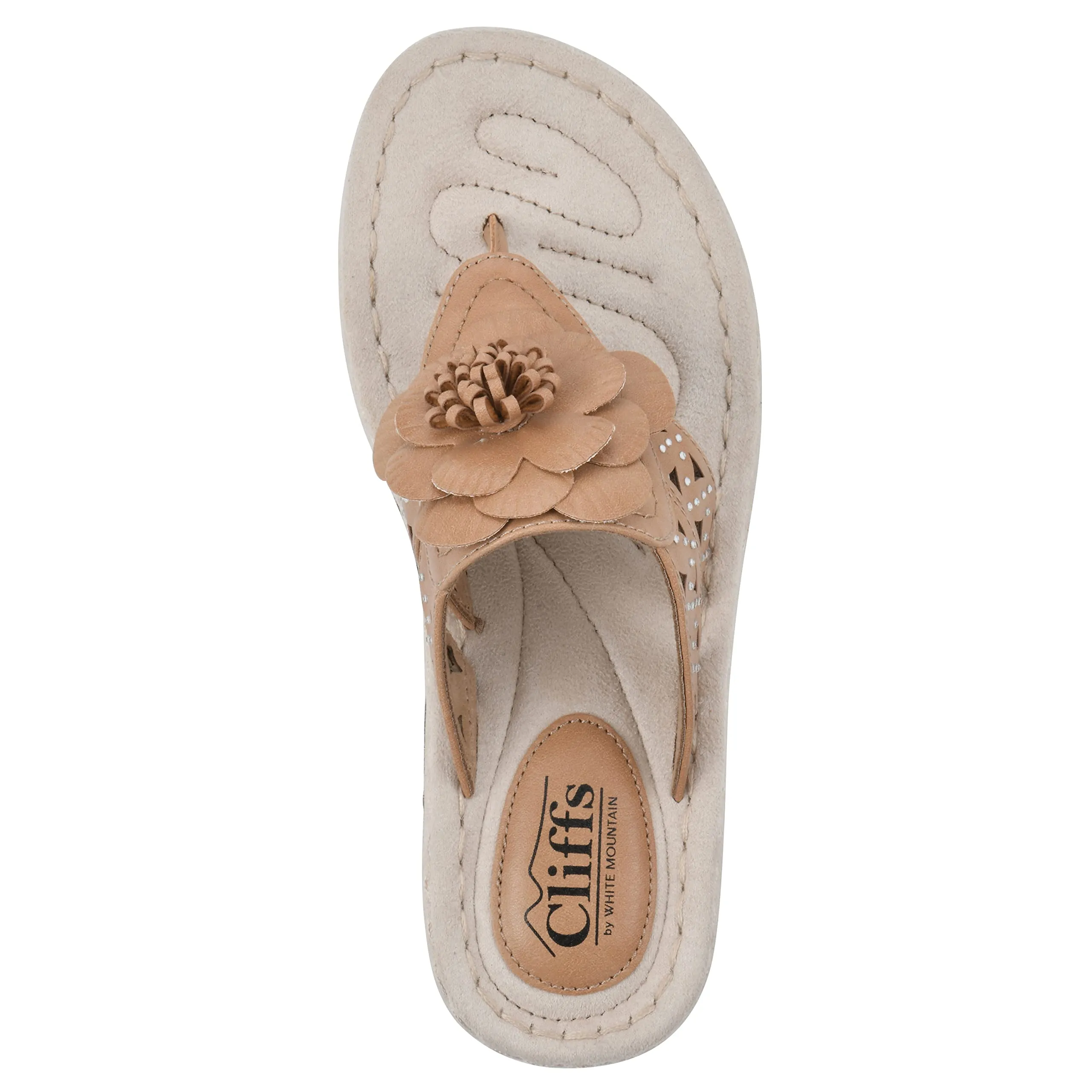 CLIFFS BY WHITE MOUNTAIN Shoes CYNTHIA Women's Sandal, TAN/SMOOTH, 9 M